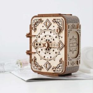 Antique Password Treasure Box 3D Wooden Puzzle_2