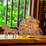 Carved Post Horse Carriage 3D Wooden Puzzle_2