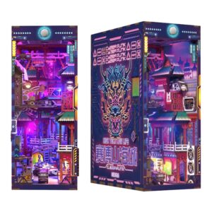 Cyber Mountain and Sea City Book Nook Miniature Dollhouse_1