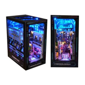 Cyberpunk World Book Nook Miniature Dollhouse