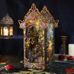 Dark Rose Castle Book Nook Miniature Dollhouse_2