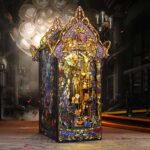 Dark Rose Castle Book Nook Miniature Dollhouse_4