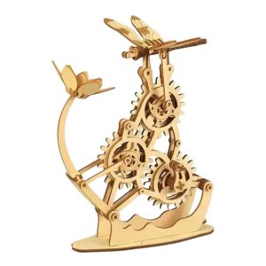 Dragonfly With Flowers Model 3D Wooden Puzzle