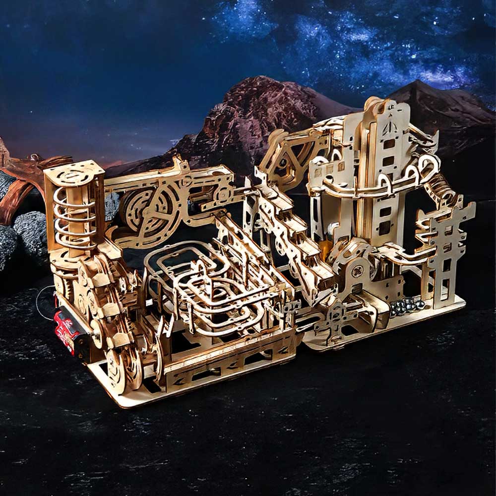 Dual City Electric Marble Run 3D Wooden Puzzle