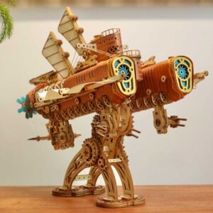 Fantasy Steampunk Submarine 3D Wooden Puzzle_Orange_2