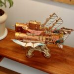 Fantasy Steampunk Submarine 3D Wooden Puzzle_Orange_3