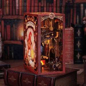 Flame Common Room Book Nook Miniature Dollhouse_2