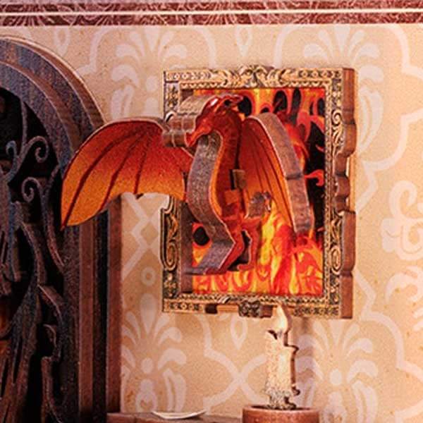Flame Common Room Book Nook Miniature Dollhouse_Description_6