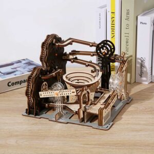 Gear-Powered Electric Marble Run 3D Wooden Puzzle_2