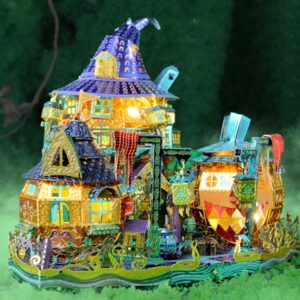 Halloween Pumpkin House 3D Metal Puzzle_4