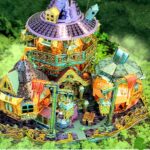 Halloween Pumpkin House 3D Metal Puzzle_5