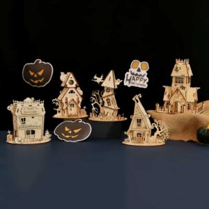 Halloween Single House 3D Wooden Puzzle_2