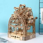 Hand-cranked Ferris Wheel Music Box 3D Wooden Puzzle_4