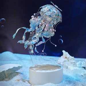 Jellyfish Night Light 3D Metal Puzzle_Blue_2