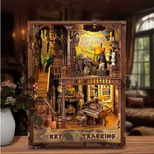 Key Tracking Book Nook Miniature Dollhouse_2