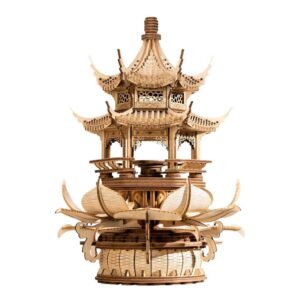 Lotus Pavilion Music Box 3D Wooden Puzzle_1