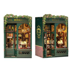Owl Bookstore Book Nook Miniature Dollhouse_1