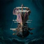 Pirate Ship of the Future 3D Wooden Puzzle_Purple_4