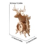 Reindeer Desk Clock 3D Wooden Puzzle_4