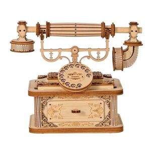 Retro telephone 3D Wooden Puzzle_1