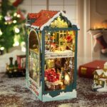 Santa's Cabin Book Nook Miniature Dollhouse_4