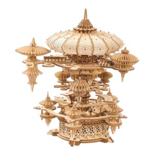 Sky City Music Box 3D Wooden Puzzle_1