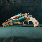 Steampunk Revolver 3D Wooden Puzzle_Blue_2