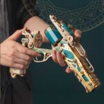 Steampunk Revolver 3D Wooden Puzzle_Blue_3