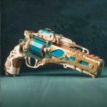 Steampunk Revolver 3D Wooden Puzzle_Blue_5