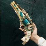Steampunk Revolver 3D Wooden Puzzle_Blue_6