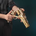 Steampunk Revolver 3D Wooden Puzzle_Golden_3