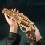 Steampunk Revolver 3D Wooden Puzzle_Golden_4