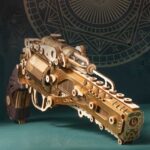 Steampunk Revolver 3D Wooden Puzzle_Golden_5