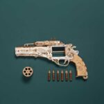 Steampunk Revolver 3D Wooden Puzzle_White_3