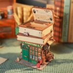 Time Bookstore Wooden DIY Miniature Dollhouse_3