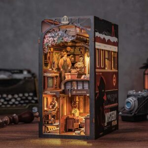 Train Mystery Book Nook Miniature Dollhouse_2