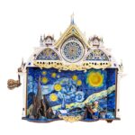 Van Gogh's Starry Night Rotating 3D Wooden Puzzle_1