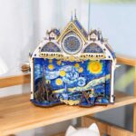 Van Gogh's Starry Night Rotating 3D Wooden Puzzle_3