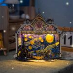 Van Gogh's Starry Night Rotating 3D Wooden Puzzle_6