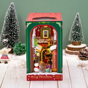Winter of Christmas Book Nook Miniature Dollhouse_2