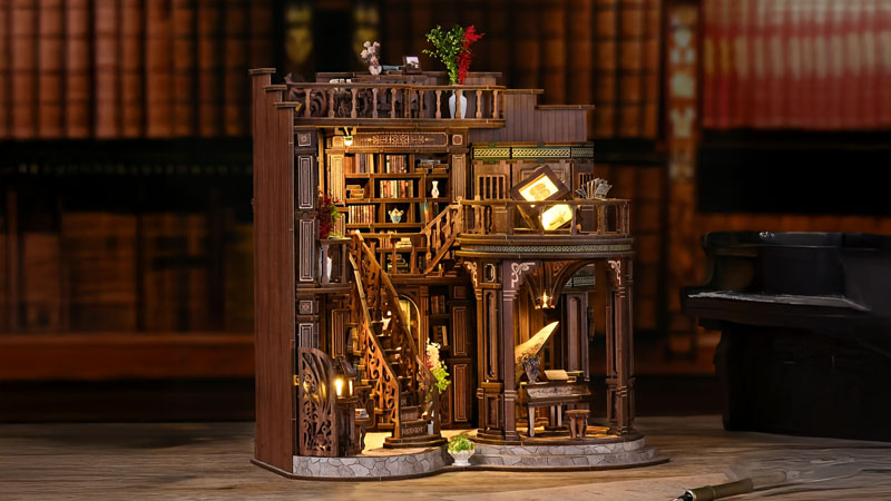 Dreamy Book Hall DIY Miniature Dollhouse_Description_1