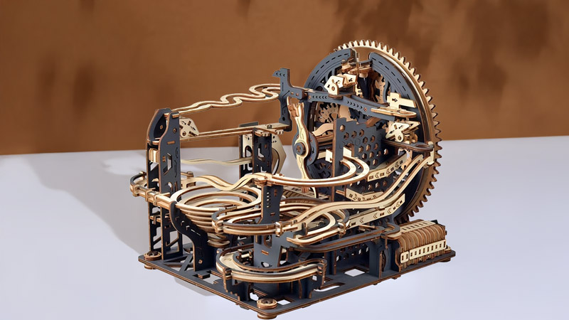 Galactic Orbit Electric Marble Run 3D Wooden Puzzle_Description_1