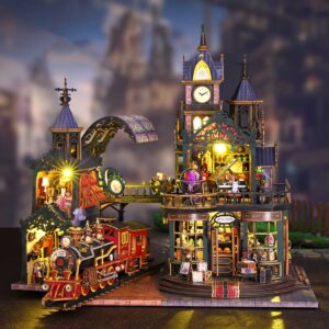 Rail-track Secluded City DIY Miniature Dollhouse_2