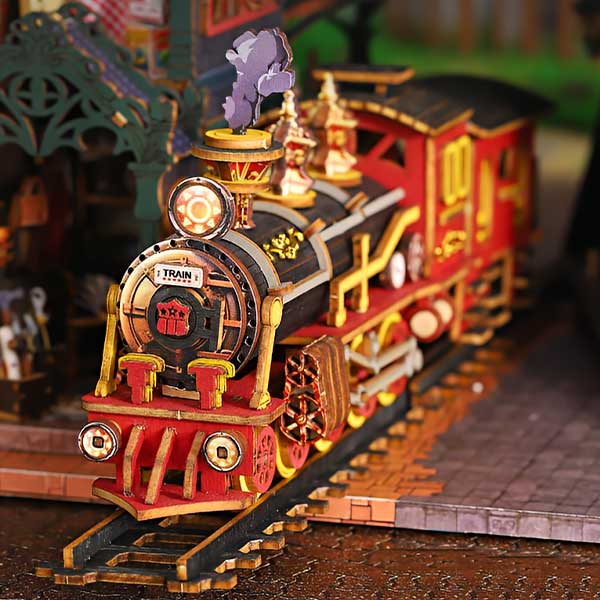 Rail-track Secluded City DIY Miniature Dollhouse_Description_2