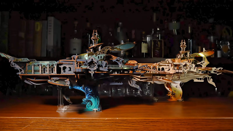 Whale Ark of the Universe 3D Wooden Puzzle_Description_1