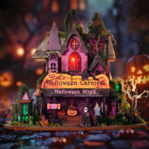 Halloween Night House DIY Miniature Dollhouse_2
