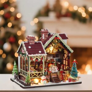 Warm Christmas Lodge DIY Miniature Dollhouse_2