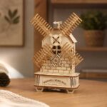 Rotatable Windmill Music Box 3D Wooden Puzzle_2