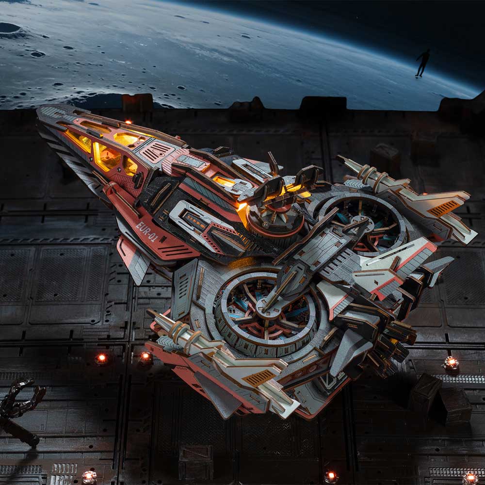Spaceship Explorer 3D Wooden Puzzle_2 Spaceship Explorer 3D Wooden Puzzle_2