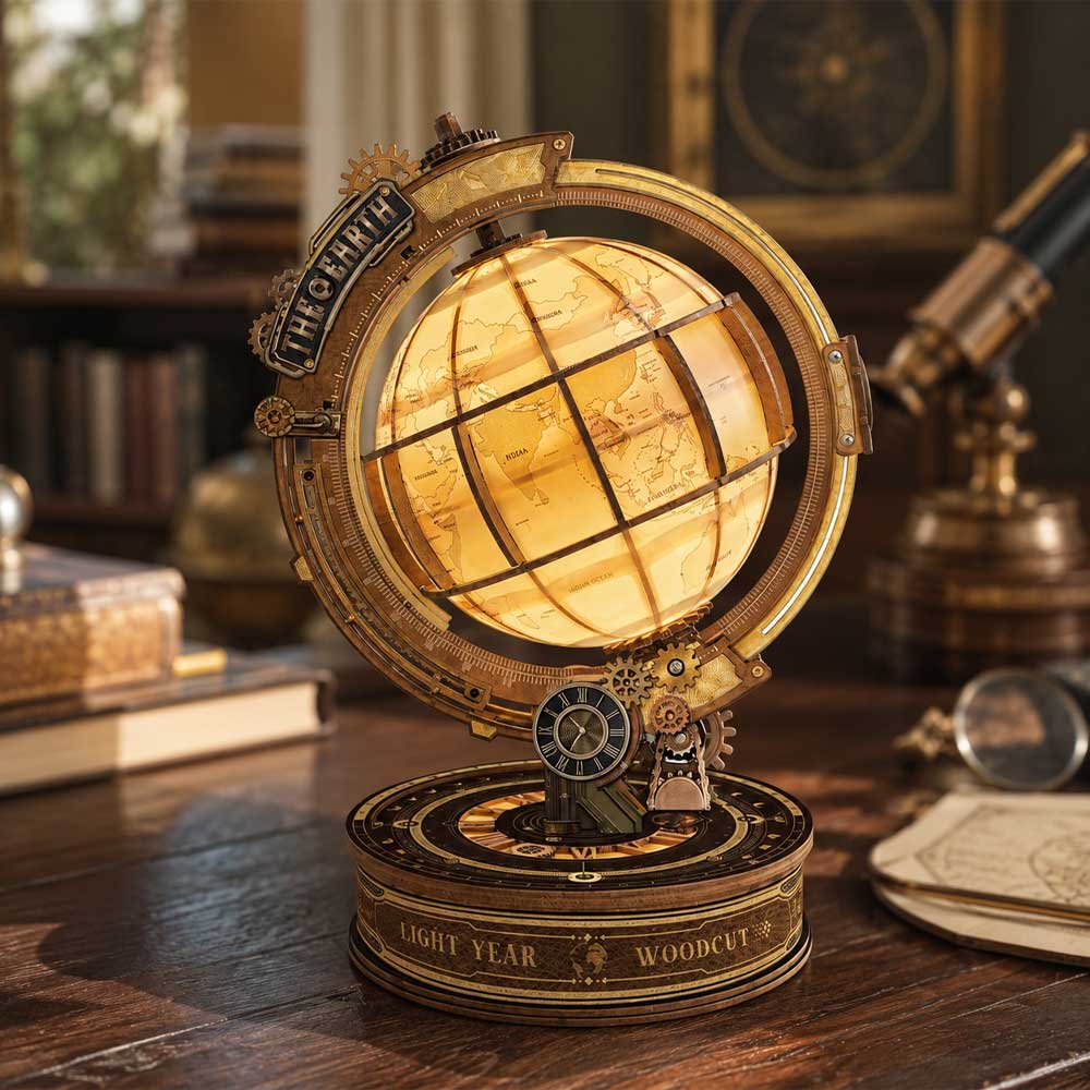 Star Trail Globe 3D Wooden Puzzle_2 Star Trail Globe 3D Wooden Puzzle_2